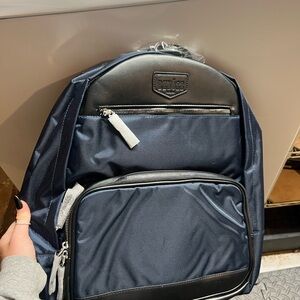 Navy and Black Backpack by Abrand
